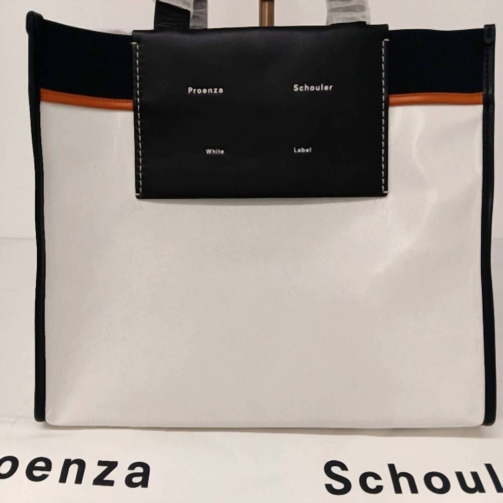 NEW PROENZA SCHOULER WHITE LABEL women's xl morris coated canvas tote crimson ba - Picture 2 of 3